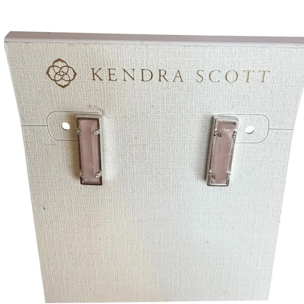 Kendra Scott Lady Bar Stud earrings Pink & Silver